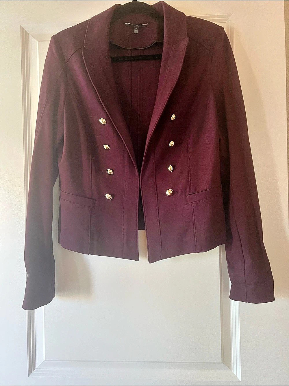 White House Black Market Trophy Blazer Wine Size 12